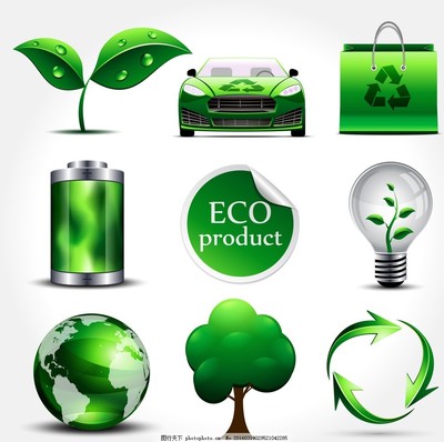 绿色图标引领未来，节能产品守护家园